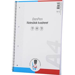 Danpen notesbog A4 kvadreret (På lager i butik)