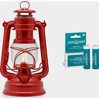 Flagermuslygte LED Feuerhand 276 (Baby Special) LED, 255 mm, Ruby Red + genopladelige litiumionbatterier