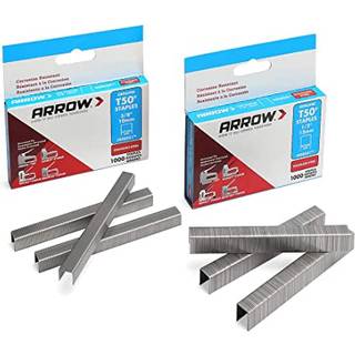 Arrow T50 rustfrit st?l Staples Pack Set #508SS1 1/2 '' 12mm og #506SS1 3/8 '' 10mm