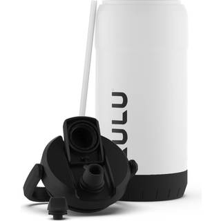 Zulu -mål 101 oz vakuumtriple væg isoleret | Store vandflaske i rustfrit stålflaske med bærshåndtag | Chug og halm tud | Rejse gymnastiksalscampi