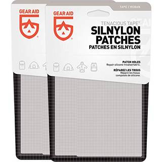 GEAR AID Slidstrkt tape Silnylon-lapper til silikonetelte- og presenningsreparation 2-pk 3 x5