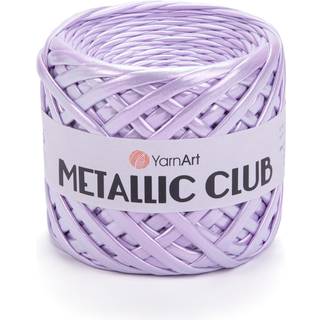 Yarnart Metallic Club Yarn Super voluminøs t-shirt garn 100% polyester garn 6,35 oz / 180 Gr 60 år / 55 meter skinnende farver håndtaske garn tæp