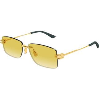 Bottega Veneta Mand BV1126S 006 Solbriller Metal Guld Firkantet