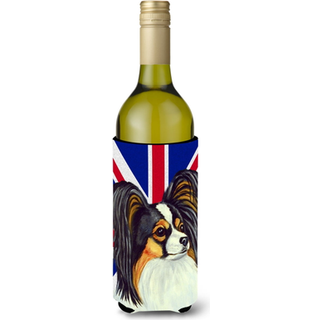 Papillon med engelsk union Jack British Flag Wine Bottle Beverage Isulator Hugger LH9503Literk