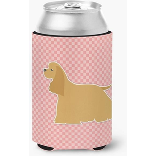 """" Caroline's Treasures Cocker Spaniel Checkerboard Pink Can eller flaske Hugger BB3586CC kan hugger flerfarvet """"