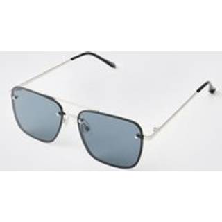 Mens Silver Metal Sunglasses