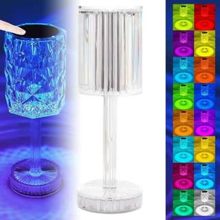 Krystal LED-lampe 16 farver Fjernbetjening Touch Genopladelig