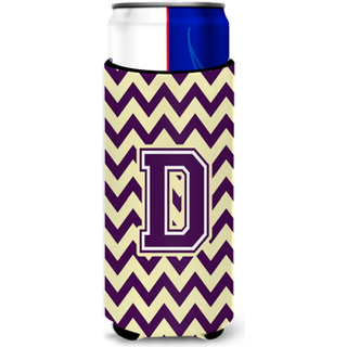 Brev D Chevron Purple og Gold Ultra Beverage Isolators til slanke dåser CJ1058-DMUK