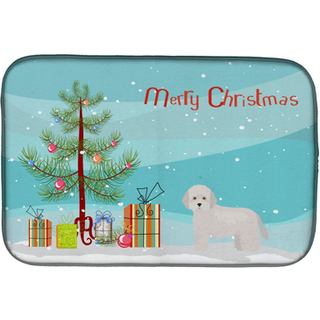 """" Caroline's Treasures CK3449DDM Cypern Poodle Christmas Tree Dish-Drying-Mats 14 X 21 Multicolor """"