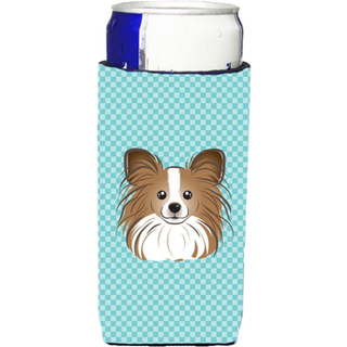 Checkerboard Blue Papillon Ultra Beverage Isolators til slanke dåser BB1186MUK