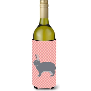 """"Caroline's Treasures K?mpe Chinchilla Kanin Pink Ternet Dekorativ Flaske Hugger 750 ml Multicolor""""