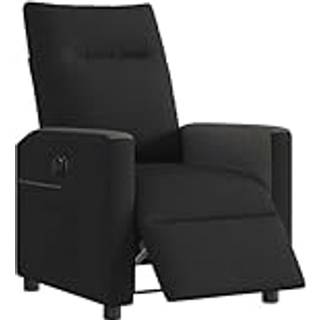 eldrevet lænestol stof sort