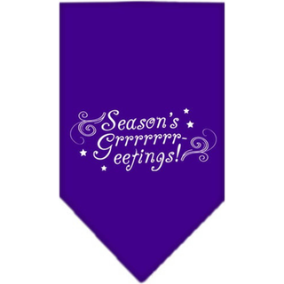 Säsonger hälsningar skärmtryck bandana lila stora