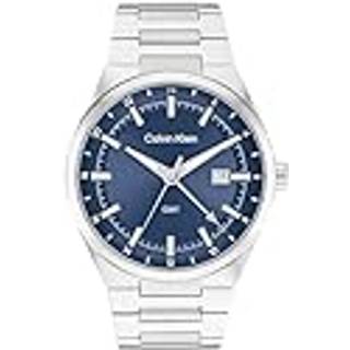 Stainless Steel Blue Dial GMT Watch - Silver - One Size