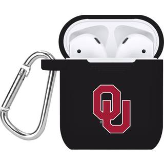 Affinity Bands Oklahoma Sooners Silicone Case Cover kompatibel med Apple AirPods Gen 1 2 (sort)