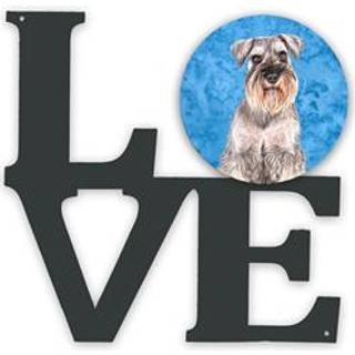 Blue Schnauzer Metal Wall Artwork Love KJ1229Buwalv