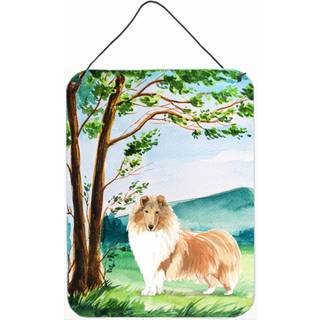 """" Caroline's Treasures under Tree Collie Door Hanging Prints Wall-Decor multicolor """"