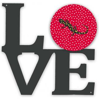 """" Caroline's Treasures Salamander Metal Artwork Love Wall-decor multicolor """"