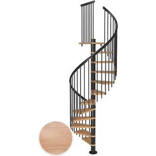 DOLLE Montreal CLASSIC 4 spindeltrappe, Ø120 cm, antracit/egetræsfiner - 13 trin