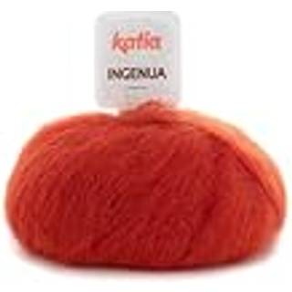 Katia Ingenua 72 Rust Indhold:78% mohair, 13% polyamid, 9% merinould Vægt/længde:50 g = 140 meter Anbefalede pinde:5-5.5mm Strikkefasthed:10 cm x 10 cm = 16 m x 20 r Vask:Finvask 30º / Tåler ikke tørretumbling.