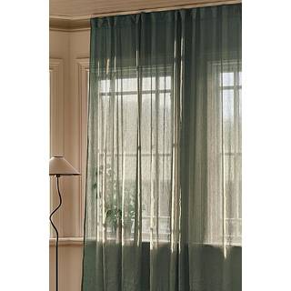 LINN gardin hørblanding 1 længde ekstra bred - Grøn