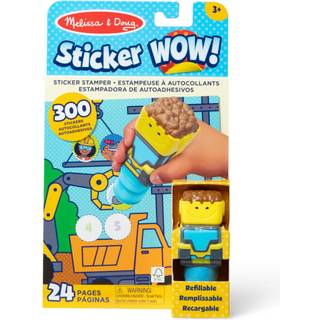Melissa & Doug Sticker Wow! 24 -siders aktivitetspude og klistermærke Stamper 300 Stickers Arts and Crafts Fidget Toy Collectible Character - Bul