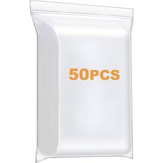 Foopama 50 STK 11"""" x 15"""" tyk klar lynl?s polyl?s plastposer Forsegling Genlukkelig lynl?staske Holdbar 2,4 Mil T?j T-shirt Leget?j Snacks Lynl?