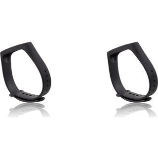 Xiaomi Mi Band 3/4 Silikone Rem Sort - 2 Stk