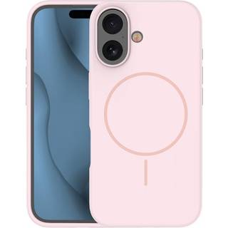 iPhone 16 Plus Silicone Thin Bagside Cover - MagSafe Kompatibel - Lyserød