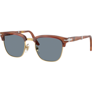 Persol Unisex PO3375S 96/56 Solbriller Acetat Brun Blå Firkantet Normal