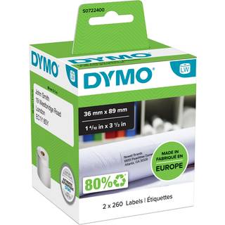 Dymo adresselabels 36x89 hvid (2x260)