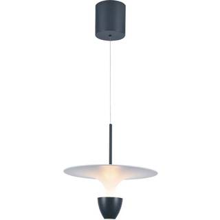 9W LED Hængelampe - 30x320x100cm, 3000K, Hvid+Sort Hus - Kulør : Varm