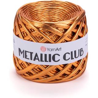 Yarnart Metallic Club Yarn Super volumin?s t-shirt garn 100% polyester garn 6,35 oz / 180 Gr 60 ?r / 55 meter skinnende farver h?ndtaske garn t?p