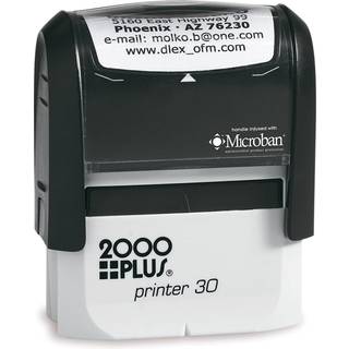 P30 op til 4 linjer med brugerdefineret kopi -selvblækstempel - indtryksområde: 3/4 """" X 1-7/8 """"