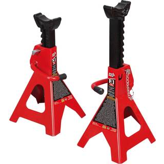Big Red TAM43002A Torin Steel Jack Stands: Dubbel låsning 3 ton (6 000 lb) Kapacitet Röd 1 par