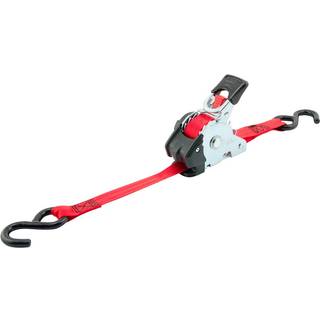 Erickson 04418 Pro Series Red 1 """" x 10 'udtrækkelig ratcheting-bindemiddel (opbevaringspose med 4 1200 lb belastningskapacitet)