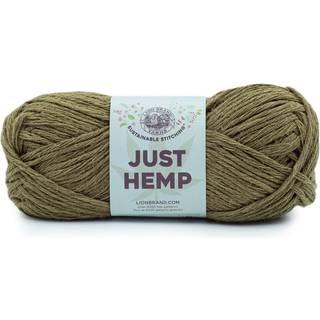 (1 Skein) Lion brand garn bare hamp voluminøs garn oliven
