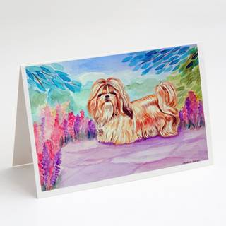 Shih Tzu lykønskningskort og konvolutter pakning af 8