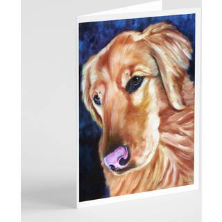 Golden Retriver Huh lykønskningskort og konvolutter pakning på 8