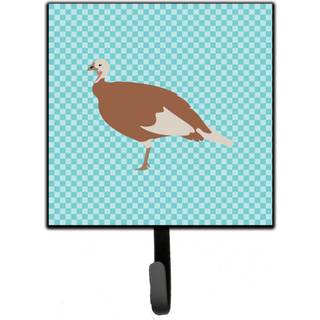 """" Caroline's Treasures Jersey Buff Turkey Hen Blue Check Wall Hook Small Multicolor """"