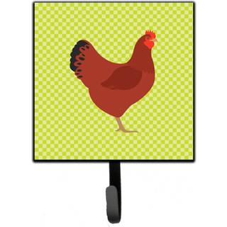 """" Caroline's Treasures New Hampshire Red Chicken Green Wall Hook Small Multicolor """"
