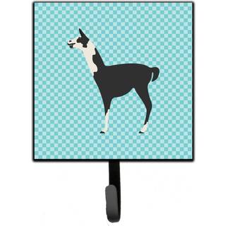 """" Caroline's Treasures Llama Q 'Ara Blue Check Wall Hook Small Multicolor """"
