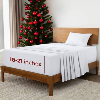 Mellanni Extra Deep Twin XL Sheets - 3 PC Iconic Collection Senget?j Lagner & pudebetr?k - Hotel Luxury Ultra Soft Cooling Sengelagner - til Kvin
