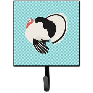 """" Caroline's Treasures Royal Palm Turkey Blue Check Wall Hook Lille Multicolor """"