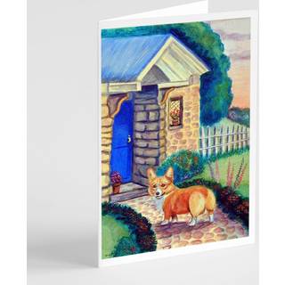 Corgi på hytten lykønskningskort og konvolutter pakning på 8