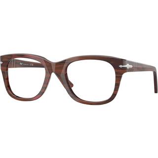 Persol Unisex PO3372V 1223 Optiske stel Acetat Bordeaux Transparent Firkantet Normal