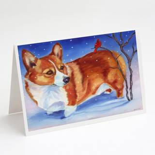 Corgi Cardinal Buddy lykønskningskort og konvolutter pakning af 8