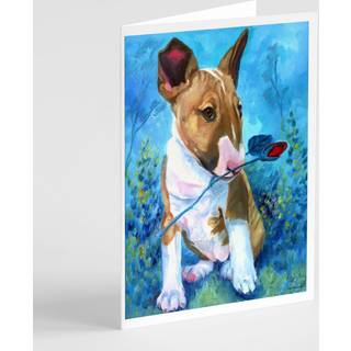 Bull Terrier steg til mor lykønskningskort og konvolutter pakning af 8