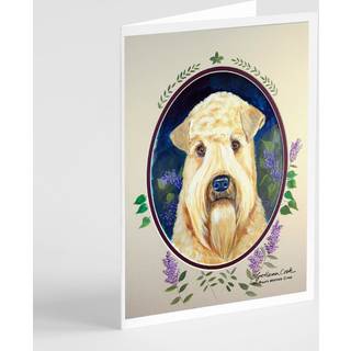 Hvede Terrier Soft Coated lykønskningskort og konvolutter pakning af 8