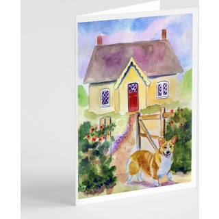 Pembroke Corgi Cottage Besøg lykønskningskort og konvolutter pakning af 8
